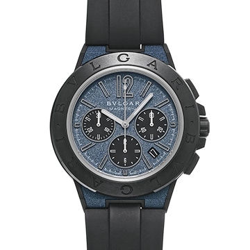 ブルガリ ディアゴノ マグネシウム クロノグラフ DG42C3SMCVDCH ブルー/ブラック メンズ 時計 【中古】【wristwatch】