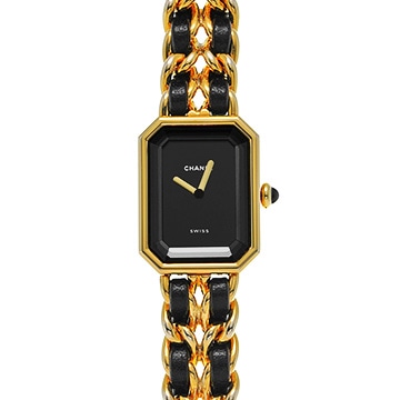 シャネル プルミエール M H0001 ブラック レディース 時計 【中古】【wristwatch】