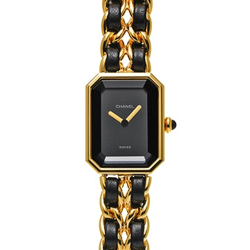 シャネル プルミエール M H0001 ブラック レディース 時計 【中古】【wristwatch】