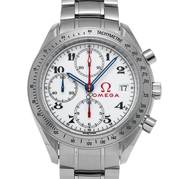 オメガ スピードマスター デイト オリンピックコレクション 323.10.40.40.04.001 ホワイト メンズ 時計 【中古】【wristwatch】