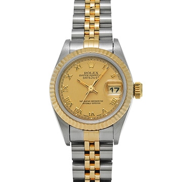 ロレックス デイトジャスト 69173 シャンパン レディース 時計 【中古】【wristwatch】