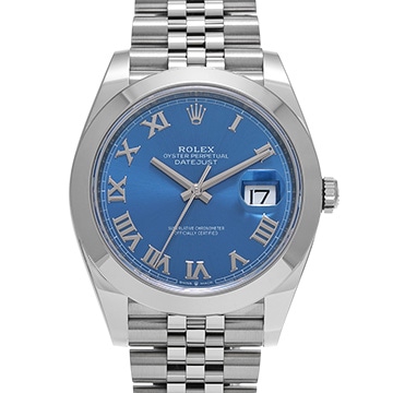 ロレックス デイトジャスト 41 126300 アズーロブルー メンズ 時計 【新品】【wristwatch】