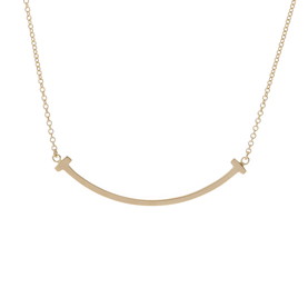 ティファニー Tスマイルネックレス スモール ゴールド K18イエローゴールド YG レディース ジュエリー 【中古】【jewelry】