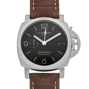 パネライ ルミノール 1950 3デイズ GMT アッチャイオ PAM01320 ブラック メンズ 時計 【中古】【wristwatch】