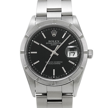 ロレックス オイスターパーペチュアル デイト 15210 ブラック メンズ 時計 【中古】【wristwatch】