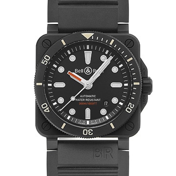 ベル＆ロス BR 03-92 ダイバー ブラックマット BR0392-D-BL-CE/SRB ブラック メンズ 時計 【中古】【wristwatch】