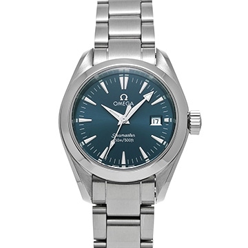 オメガ シーマスター アクアテラ クォーツ 2577.80 ブルー レディース 時計 【中古】【wristwatch】