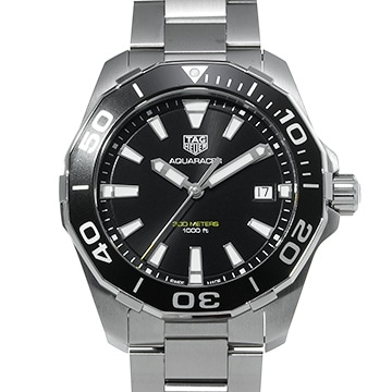 タグ ホイヤー アクアレーサー クォーツ WAY111A.BA0928 ブラック メンズ 時計 【中古】【wristwatch】