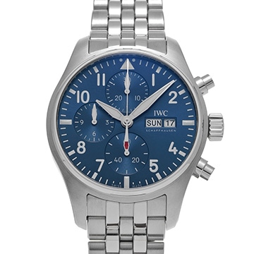 IWC パイロットウォッチ クロノグラフ 41 IW388102 ブルー メンズ 時計 【中古】【wristwatch】