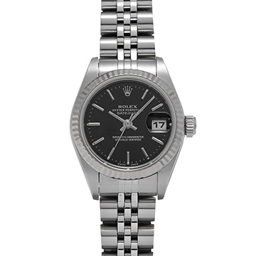 ロレックス デイトジャスト 79174 ブラック レディース 時計 【中古】【wristwatch】