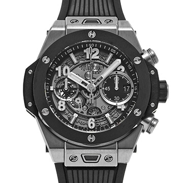 ウブロ ビッグバン ウニコ チタニウム セラミック 441.NM.1171.RX マットブラックスケルトン メンズ 時計 【中古】【wristwatch】