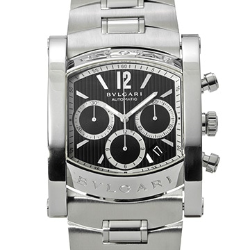 ブルガリ アショーマ クロノグラフ AA48SCH ブラック メンズ 時計 【中古】【wristwatch】
