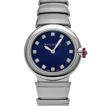 ブルガリ ルチェア LU28C3SS/12 ブルー/ダイヤモンド レディース 時計 【中古】【wristwatch】