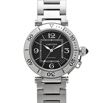 カルティエ パシャ シータイマー W31077M7 ブラック メンズ 時計 【中古】【wristwatch】