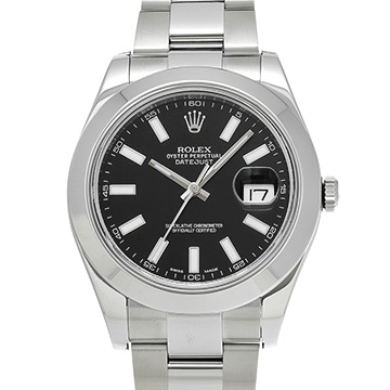 ロレックス デイトジャストII 116300 ブラック メンズ 時計 【中古】【wristwatch】