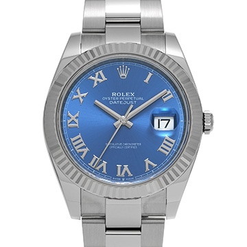 ロレックス デイトジャスト 41 126334 アズーロブルー メンズ 時計 【中古】【wristwatch】