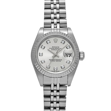 ロレックス デイトジャスト 79174G シルバーサンビーム/ダイヤモンド レディース 時計 【中古】【wristwatch】