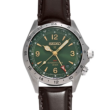 セイコー プロスペックス アルピニスト SBEJ005 グリーン メンズ 時計 【中古】【wristwatch】