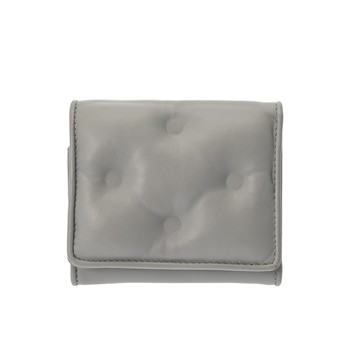 メゾン マルジェラ グラム スラム ウォレット グレー S56UI0138 キルティング レザー レディース 財布 【中古】【purse】