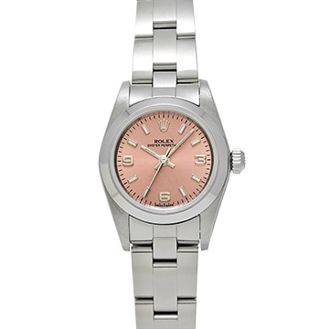 ロレックス オイスターパーペチュアル 76080 ピンク レディース 時計 【中古】【wristwatch】