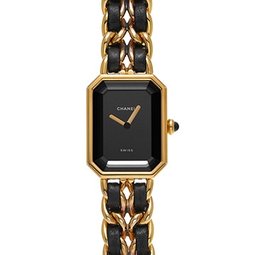 シャネル プルミエール M H0001 ブラック レディース 時計 【中古】【wristwatch】