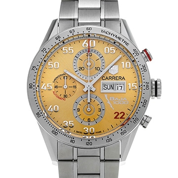 タグ ホイヤー カレラ キャリバー16 バハ カリフォルニア クロノグラフ リミテッド CV2A1H.BA0796 サンドベージュ メンズ 時計 【中古】【wristwatch】