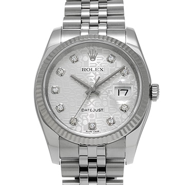 ロレックス デイトジャスト 116234G シルバーコンピュータ/ダイヤモンド メンズ 時計 【中古】【wristwatch】