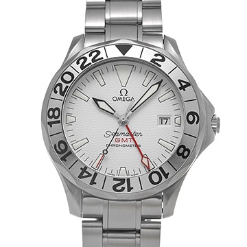 オメガ シーマスター 300 GMT 2538.20 ホワイト メンズ 時計 【中古】【wristwatch】