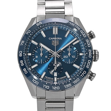 タグ ホイヤー カレラ キャリバーホイヤー02 クロノグラフ CBN2A1A.BA0643 ブルー メンズ 時計 【中古】【wristwatch】