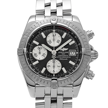 ブライトリング クロノマット エボリューション A156B19PA ブラック/シルバー メンズ 時計 【中古】【wristwatch】