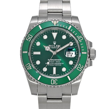 ロレックス サブマリーナ デイト 116610LV グリーン メンズ 時計 【中古】【wristwatch】