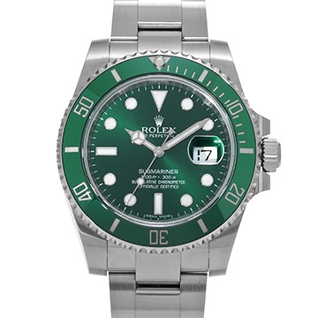 ロレックス サブマリーナ デイト 116610LV グリーン メンズ 時計 【中古】【wristwatch】