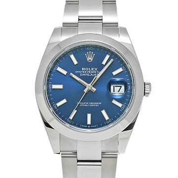 ロレックス デイトジャスト 41 126300 ブライトブルー メンズ 時計 【新品】【wristwatch】