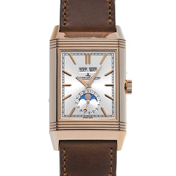 ジャガー ルクルト レベルソ トリビュート デュオ カレンダー Q3912530 シルバー/グレー メンズ 時計 【中古】【wristwatch】