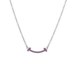 ティファニー Tスマイルネックレス ミニ シルバー K18ホワイトゴールド WG レディース ジュエリー 【中古】【jewelry】