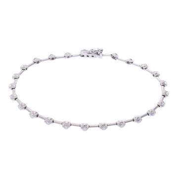 ライン テニスブレスレット シルバー K18ホワイトゴールド WG レディース ジュエリー 【中古】【jewelry】