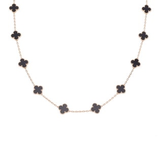 ヴァン クリーフ&アーペル ヴィンテージアルハンブラ ネックレス 20P ゴールド K18イエローゴールド YG レディース ジュエリー 【中古】【jewelry】