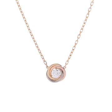 カルティエ トリニティネックレス 1PD ゴールド K18イエローゴールド YG/K18ピンクゴールド PG/K18ホワイトゴールド レディース ジュエリー 【中古】【jewelry】