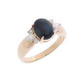 ポンテヴェキオ ブラックオパールリング ゴールド K18イエローゴールド YG レディース ジュエリー 【中古】【jewelry】