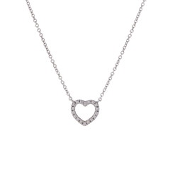ティファニー メトロハートネックレス シルバー K18ホワイトゴールド WG レディース ジュエリー 【中古】【jewelry】