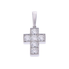 カルティエ クロスチャーム シルバー B3008100 K18ホワイトゴールド WG レディース ジュエリー 【中古】【jewelry】