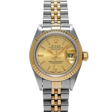 ロレックス デイトジャスト 69173 シャンパン レディース 時計 【中古】【wristwatch】