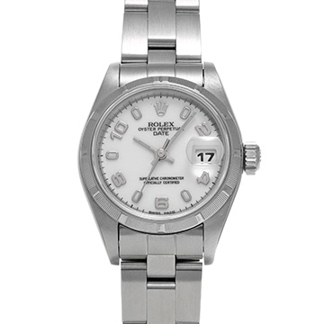 ロレックス オイスターパーペチュアル レディ 69190 ホワイト レディース 時計 【中古】【wristwatch】