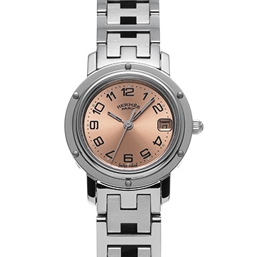 エルメス クリッパー CL4.210.431/3758 ピンク レディース 時計 【中古】【wristwatch】