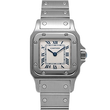 カルティエ サントス ガルベ SM W20017D6 シルバー レディース 時計 【中古】【wristwatch】