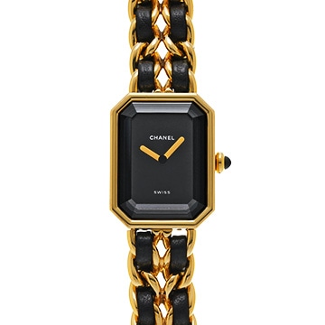 シャネル プルミエール L H0001 ブラック レディース 時計 【中古】【wristwatch】