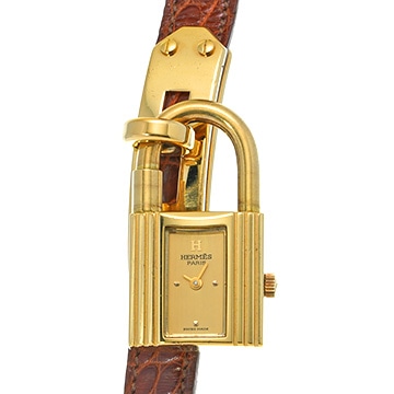 エルメス ケリーウォッチ KE1.201 シャンパン レディース 時計 【中古】【wristwatch】