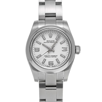 ロレックス オイスターパーペチュアル 26 176200 ホワイト レディース 時計 【中古】【wristwatch】