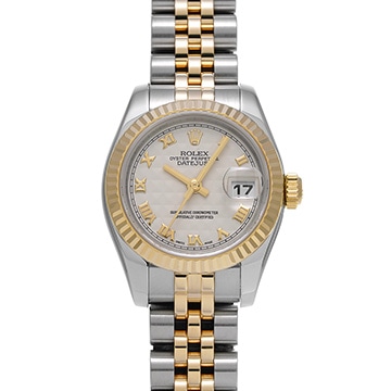 ロレックス デイトジャスト 179173 アイボリーピラミッド レディース 時計 【中古】【wristwatch】
