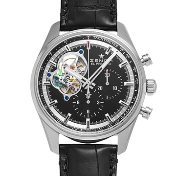 ゼニス クロノマスター エル・プリメロ オープン 03.2040.4061/21.C496 ブラック メンズ 時計 【中古】【wristwatch】